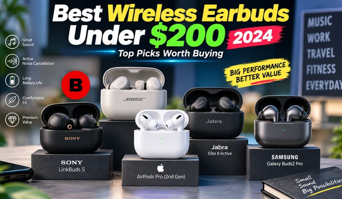 best wireless earbuds under 200 dollars 2024