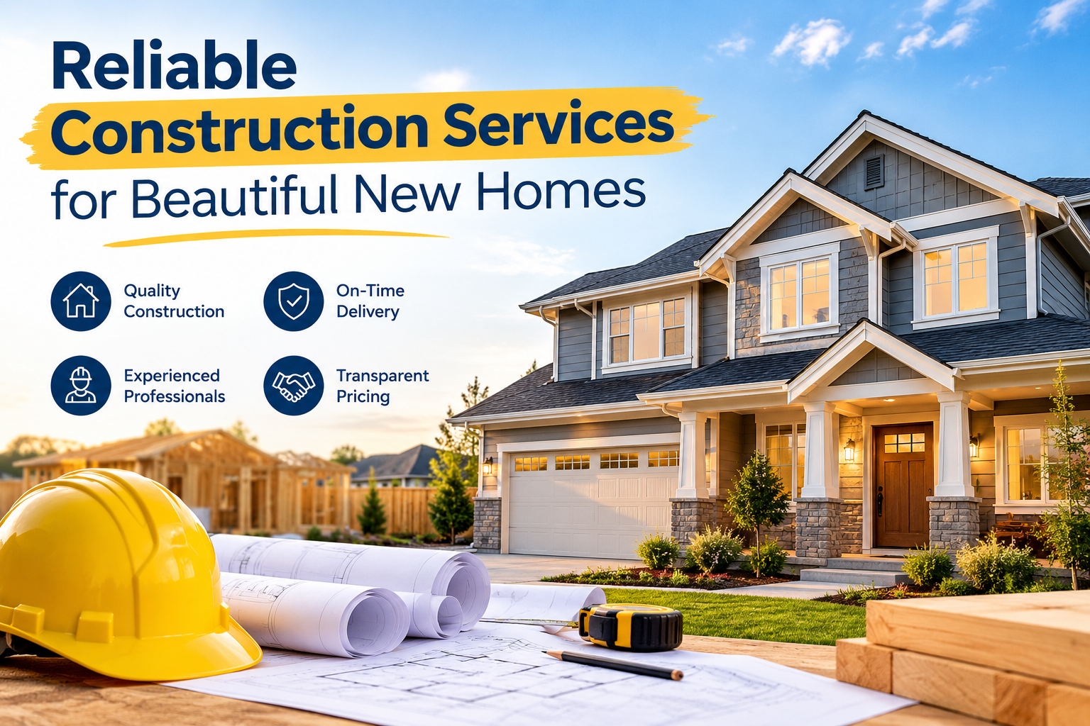 Reliable Construction Services for Beautiful New Homes