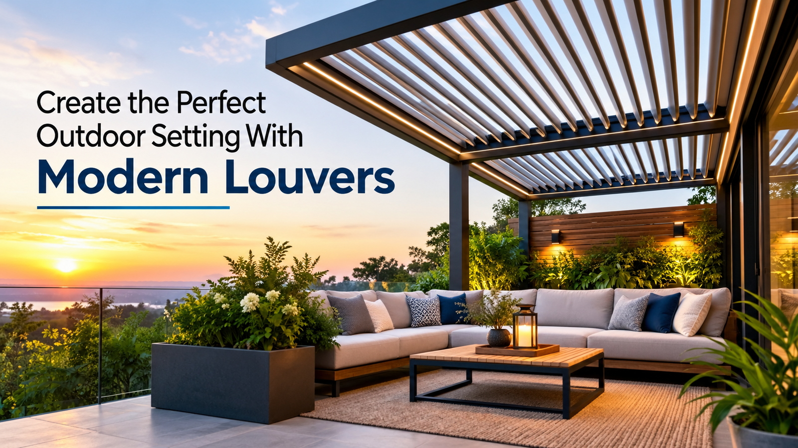 Create the Perfect Outdoor Setting With Modern Louvers